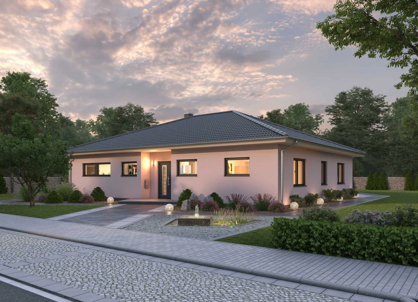 Weitere Außenansicht des Ytong-Bungalows BGL 154